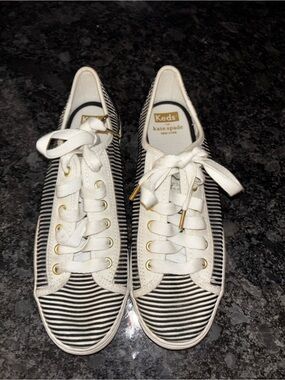 Keds x Kate Spade New York Triple Kick Striped Mesh Sneakers